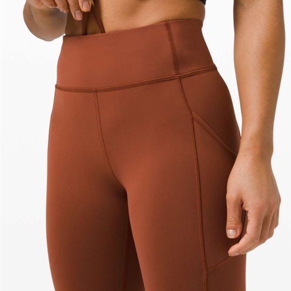 Lululemon Invigorate High-Rise Tight  Leggings 25" Womens 4 Dark Terracotta NWT - Picture 4 of 10